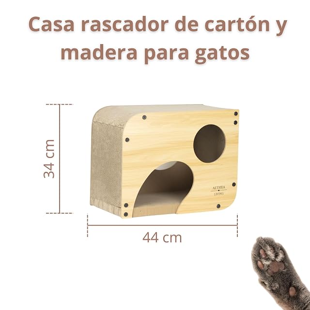 Foto 5 de 6 de Rascador para Gatos Interior Carabela con Túnel y Nido Integrado