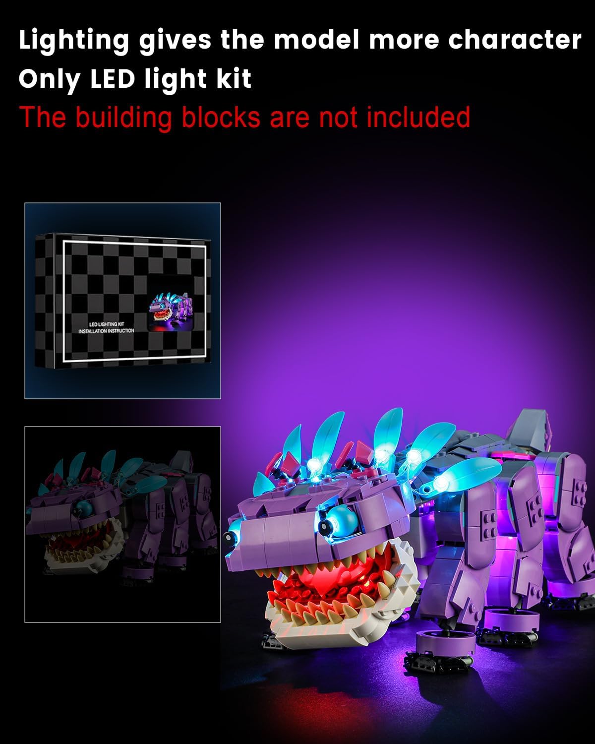 LED Light Kit for Lego 77077 Fortnite Klombo, Compatible with Lego 77077 Building Blocks Model(Not Include Blocks Set)