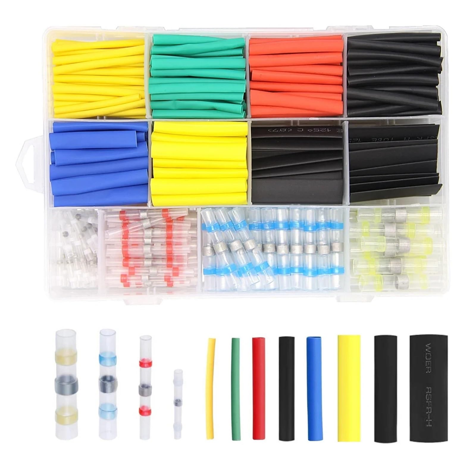 ICXLPMC 360PCS Assortment Electrical Wire Connectors Heat Shrink Solder Seal Wire Terminals & Heat Shrinking Tubing kit