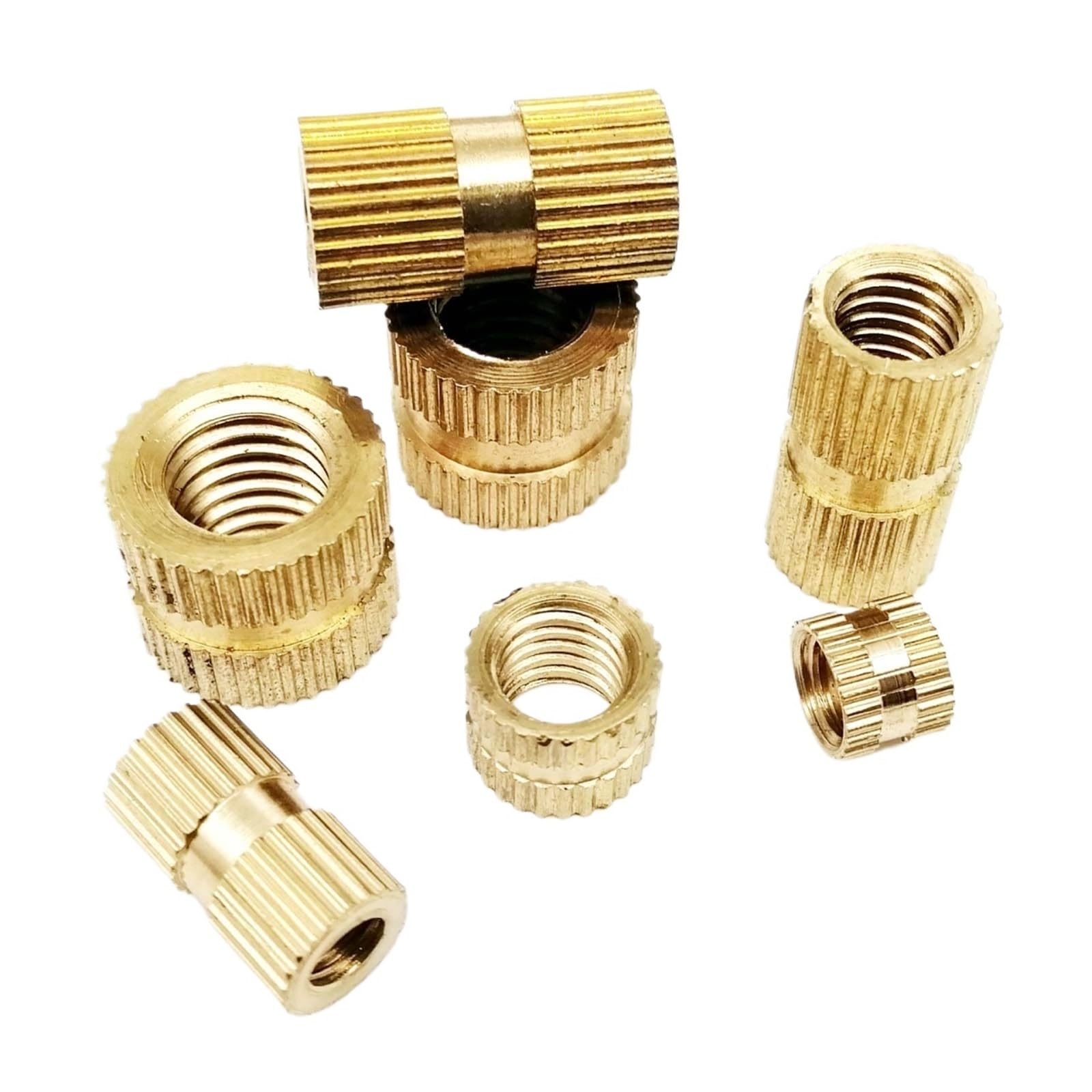 10/25pcs M1.6 M2 M2.5 M4 M5 Solid Brass 3D Printer Hot Melt Thread Injection Molding Knurl Embedded Nutsert Insert Nut(5mm Long,25pcs M3(OD 4.5mm))