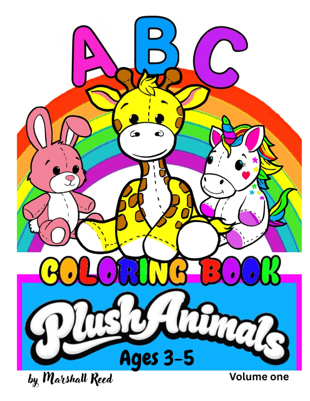 ABC Plush Animals Coloring Book: for Kids Ages 3-5