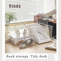 Vista 5 de Clear plastic storage bins with LIDS,storage containers for snacks, cosmetics, books, dog food, Storage Organizer for Nursery，Kitchen, Living