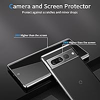 Vista 6 de [Paquete de 2+2 protectores de pantalla de privacidad para Google Pixel 8, protector de pantalla de vidrio templado antiespía y protector de lente