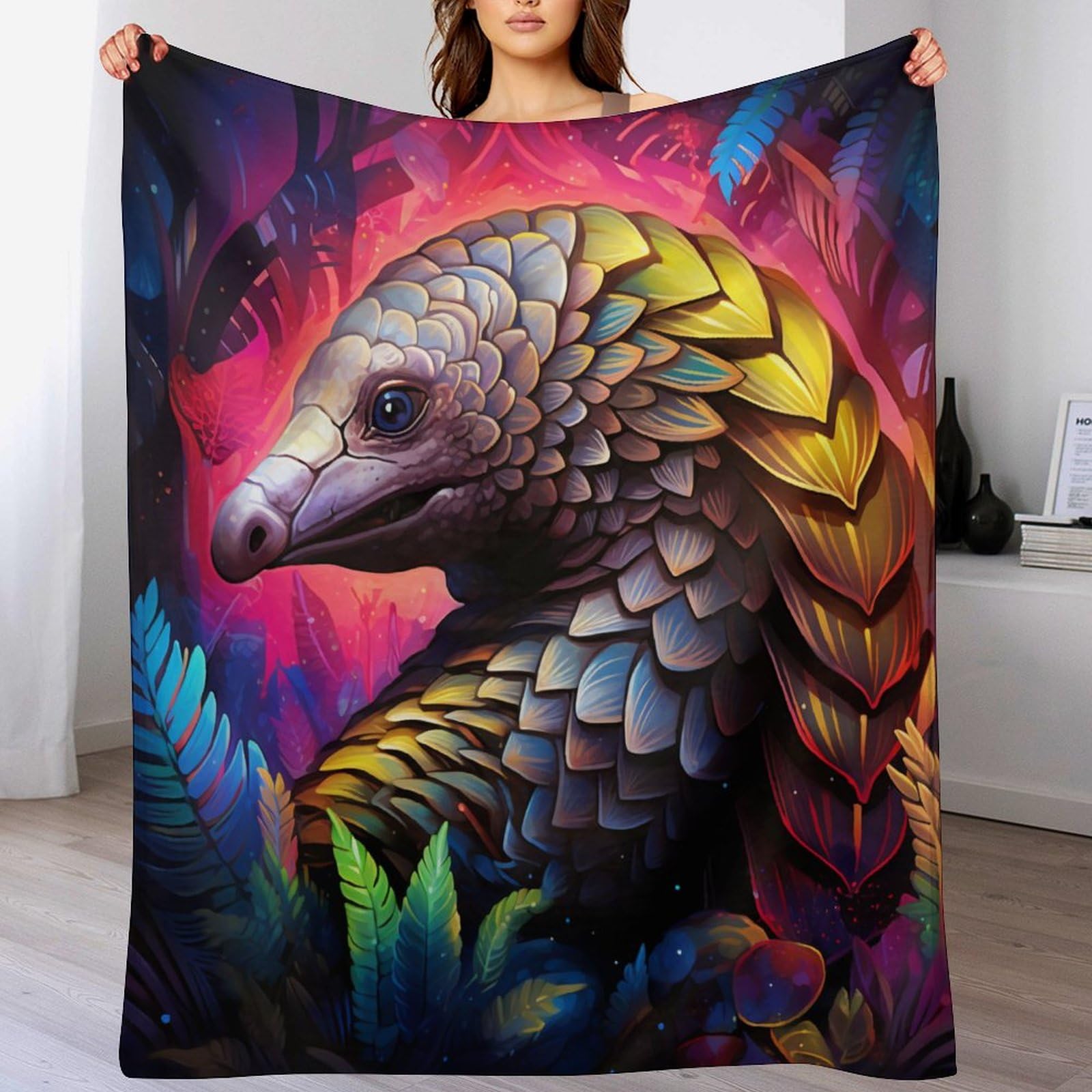 Couverture douce Pangolin confortable pour éliminer la fraîcheur du soir