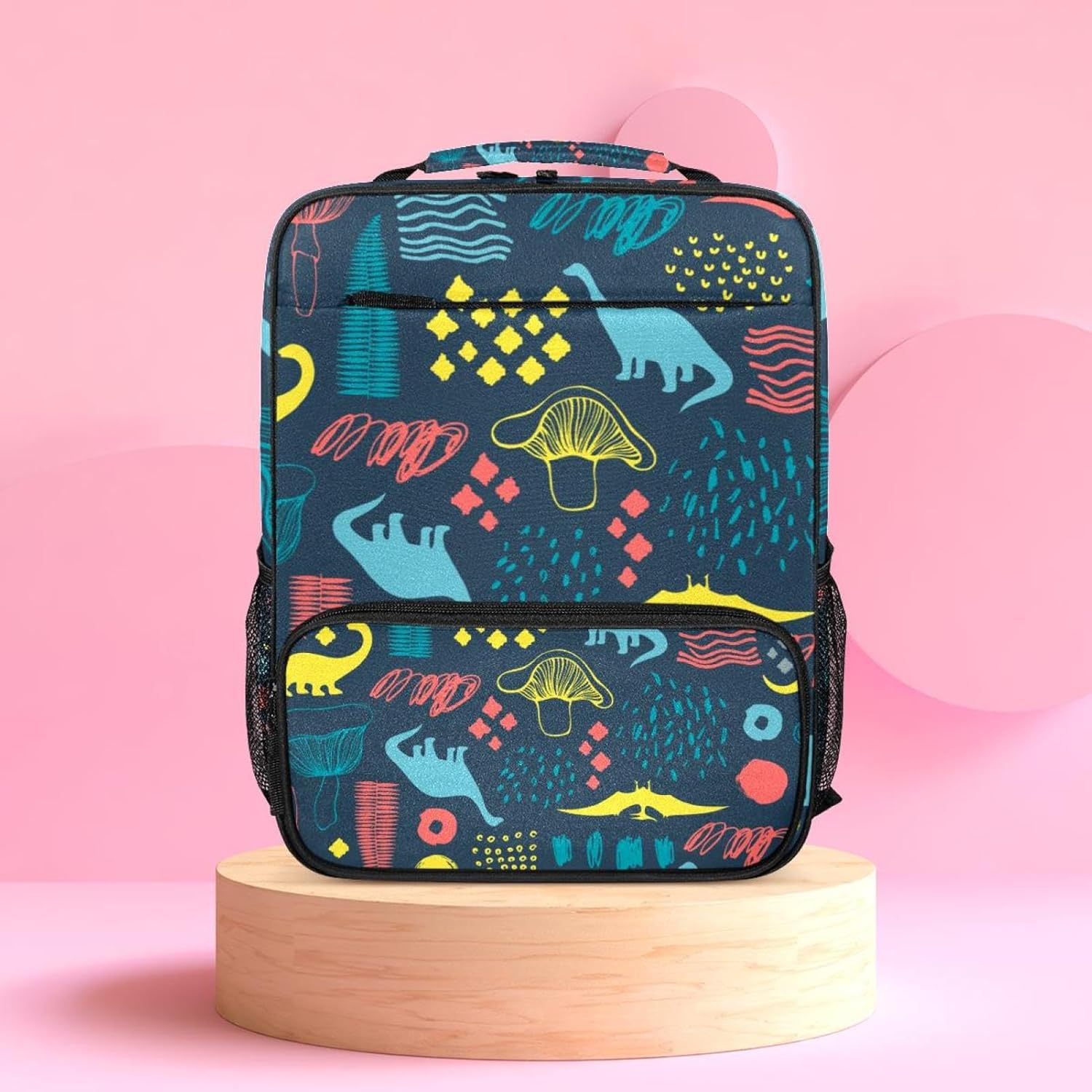 [suojapuku] キッズバックパック、トラベルバックパック、ガールズボーイズスクールバックパック、カラフルな漫画の恐竜印刷