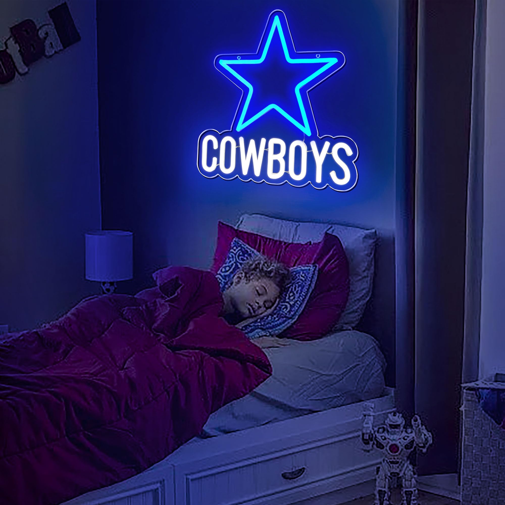 Insegna al neon per decorazione da parete a forma di pallone da calcio, per uomo, grotta, regalo di compleanno per uomini, con dimmerabile, per bar, dormitorio, feste, sala giochi, camera da letto