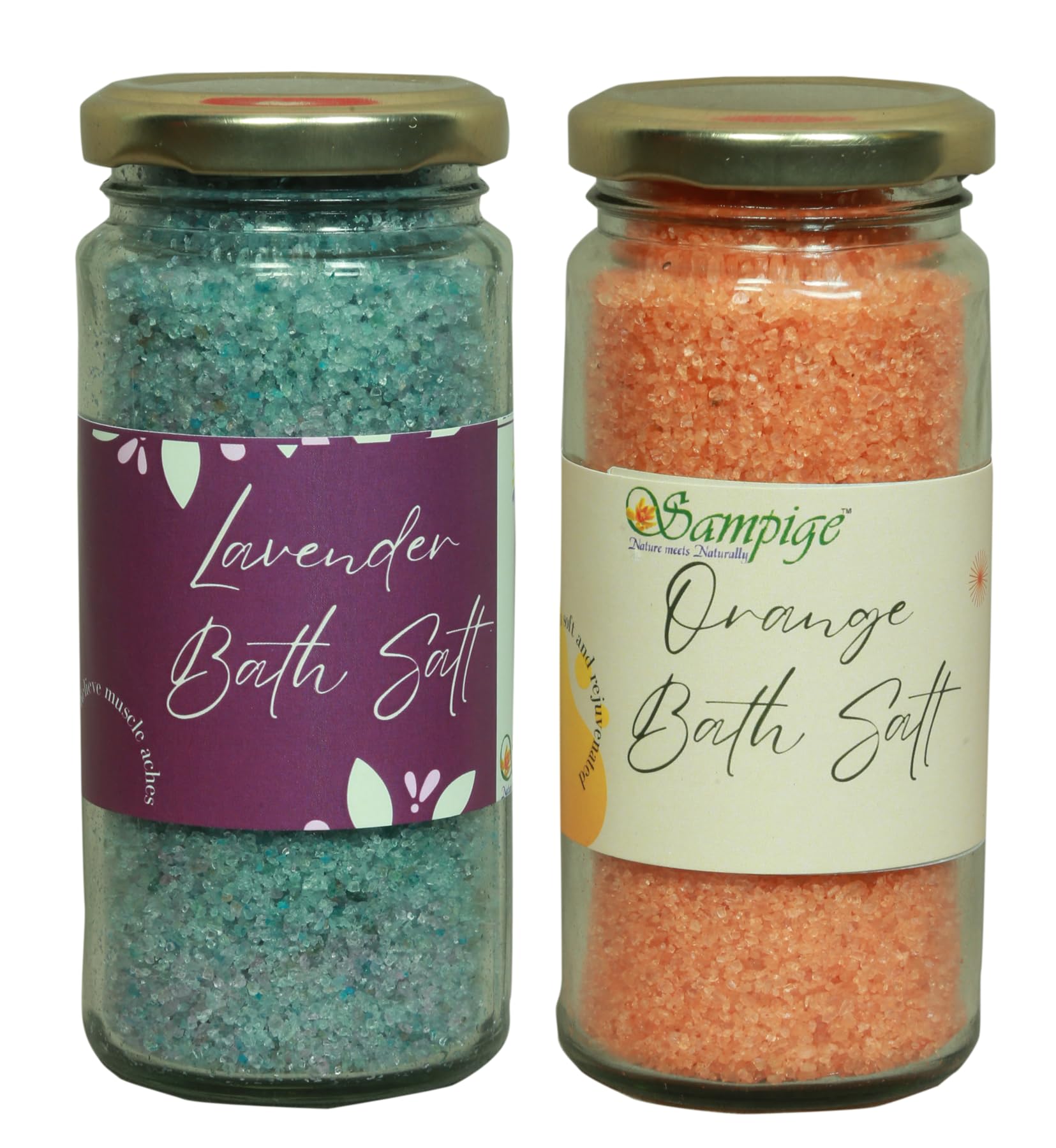 Sampige Bath Salt Combo| Citrus Lavender Bliss|Bath salt Combo Orange and Lavender|Spa-like indulgence| 250 * 2 (500 gram)-image-12