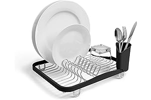 Umbra Sinkin Small Dish Drying Rack for Inside Sink Kitchen
