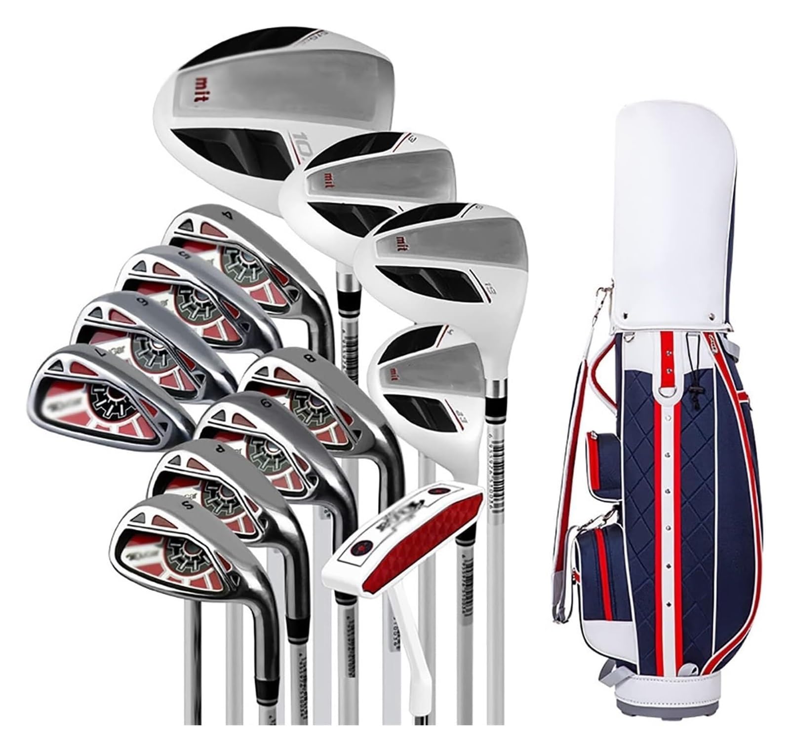 Juego de palos de golf, paquete completo de golf para hombres con conductor, Fairway, híbrido, hierro, putter y bolsa vertical, ideal para principiantes y profesionales