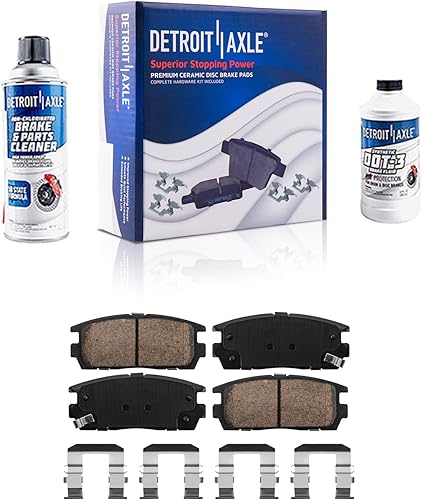 Detroit Axle - Pastillas de freno traseras de cerámica de repuesto para Chevy Captiva Sport Equinox GMC Terrain Pontiac Torrent Saturn Vue Suzuki