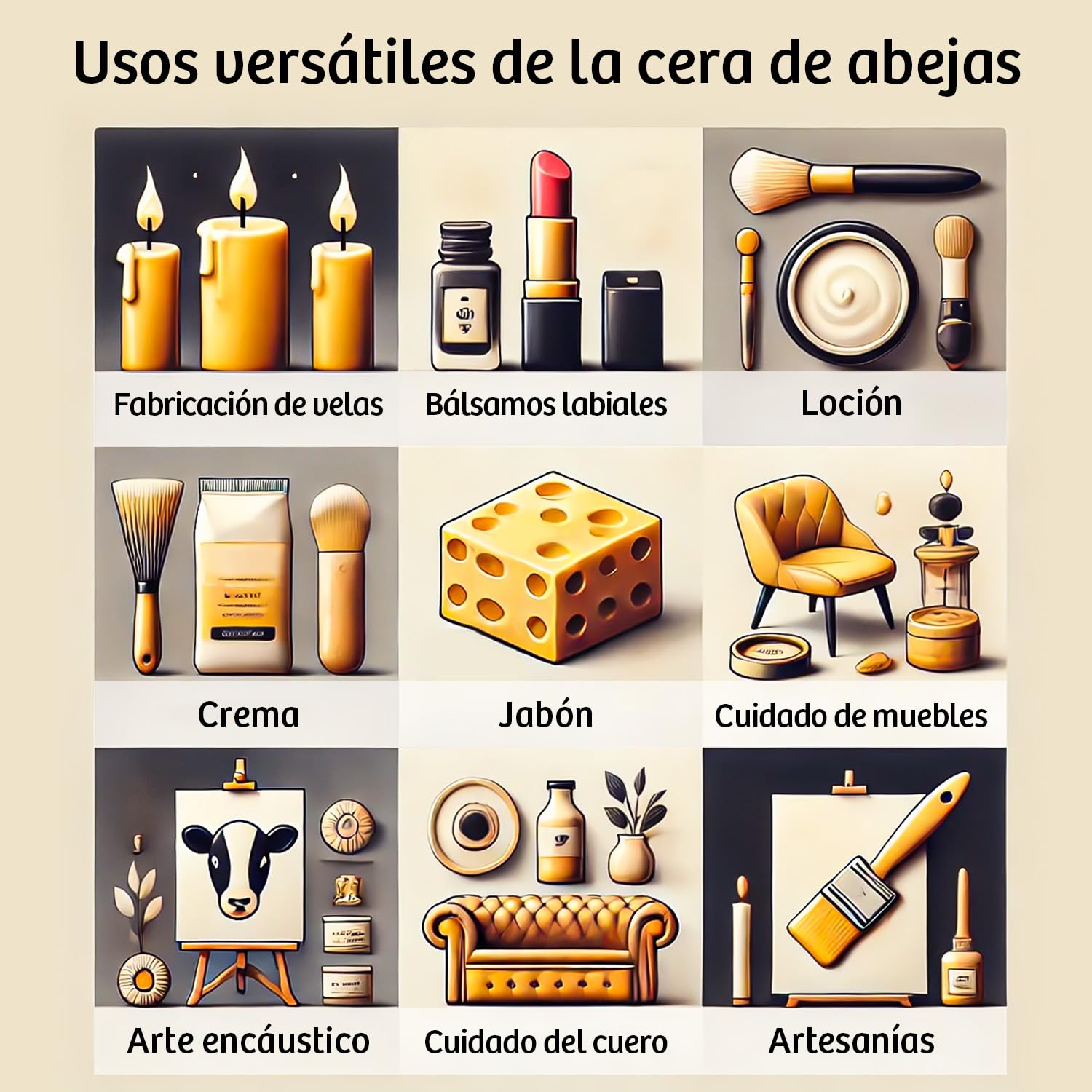 Cera de abeja blanca 200G/908G/2.2KG/4.5KG/9KG - Cera de abeja natural en pastillas para la fabricación de velas y proyectos DIY. Ideal para crear velas artesanales y proyectos creativos.