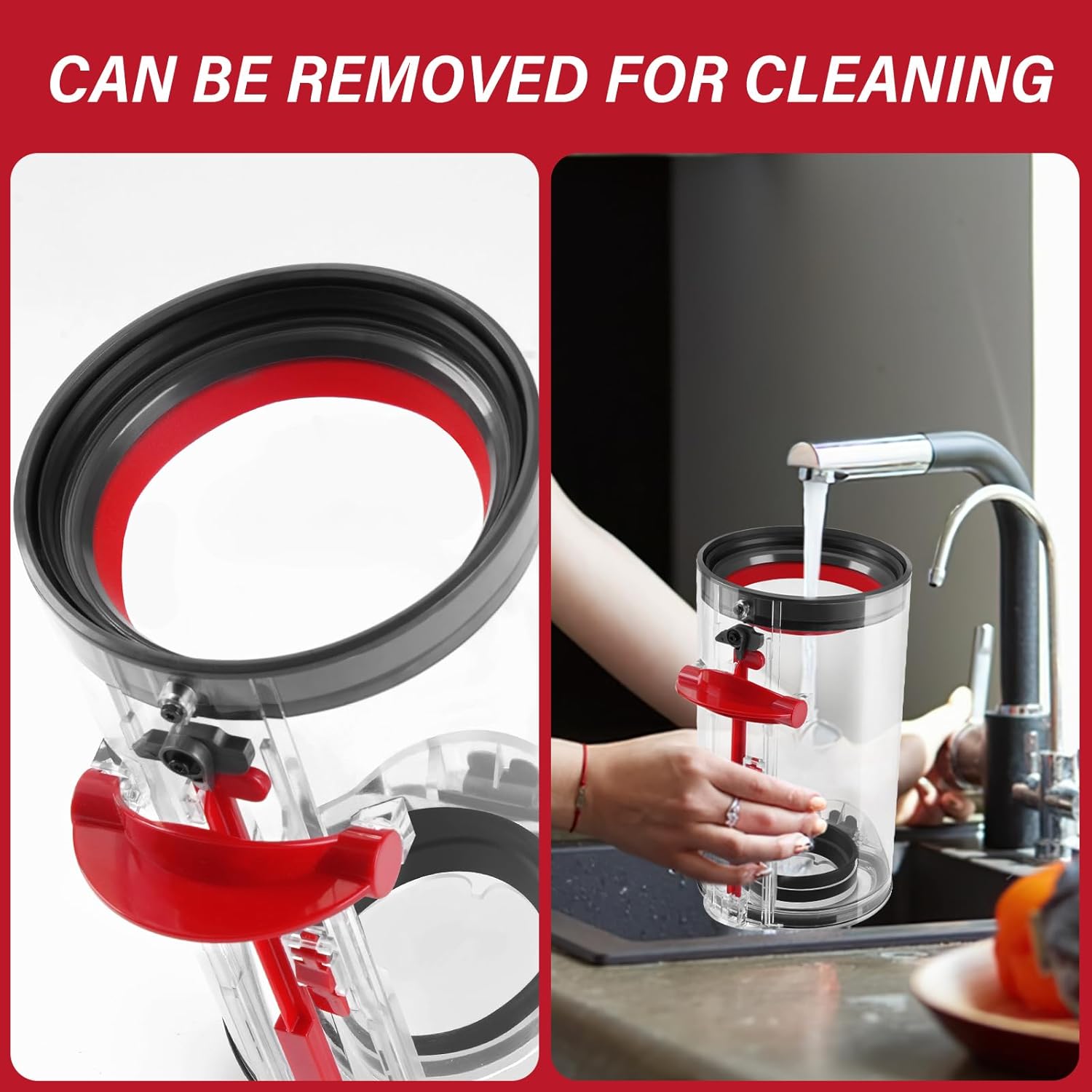 Dust Bin Replacement Compatible with Dyson V10 Vacuum Cleaners, Canister Bin Replacement for SV12, Part No. 969509-01