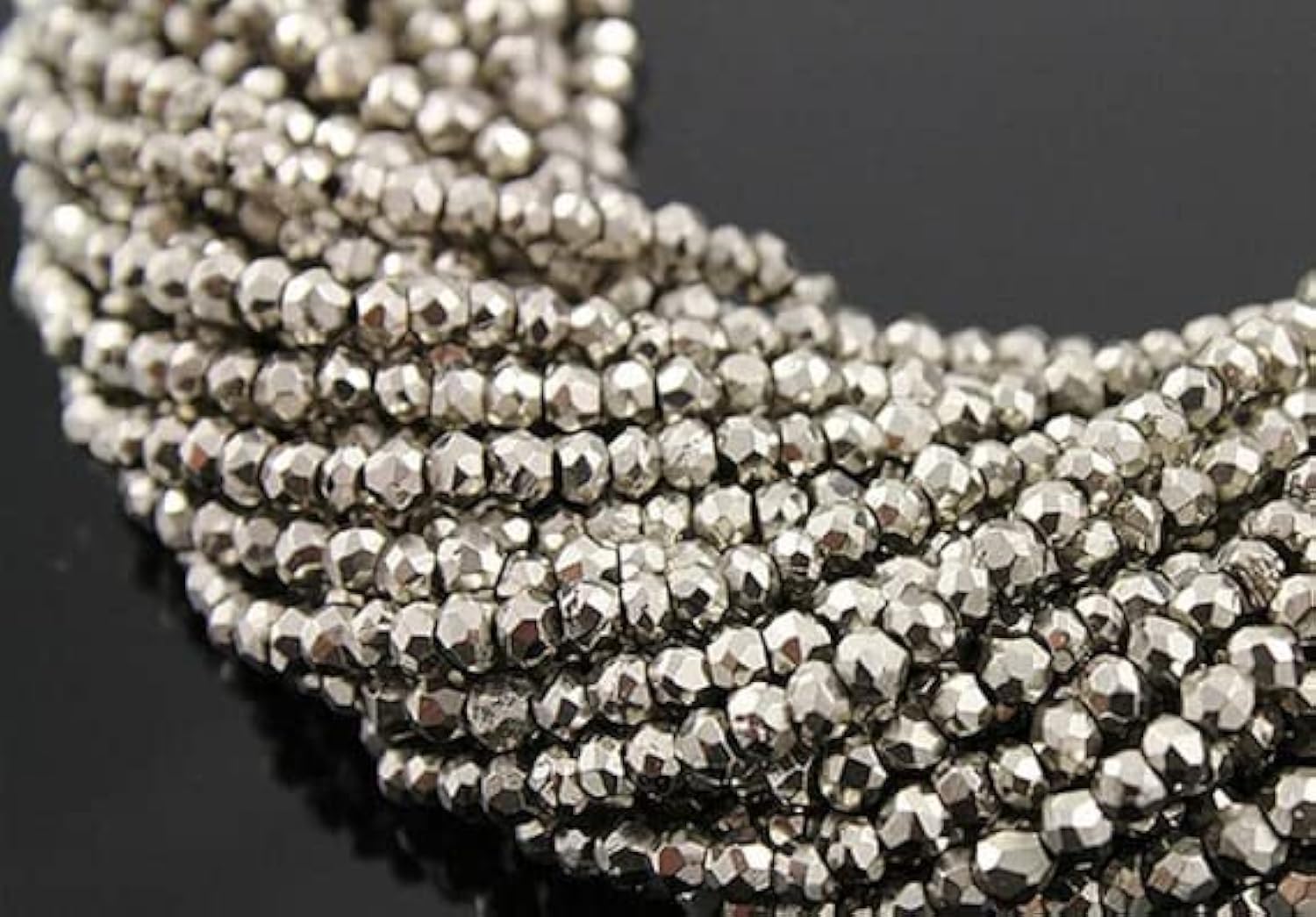 Pyrite argentée LKBEADS perles de qualité extra fine pour bijoux chic