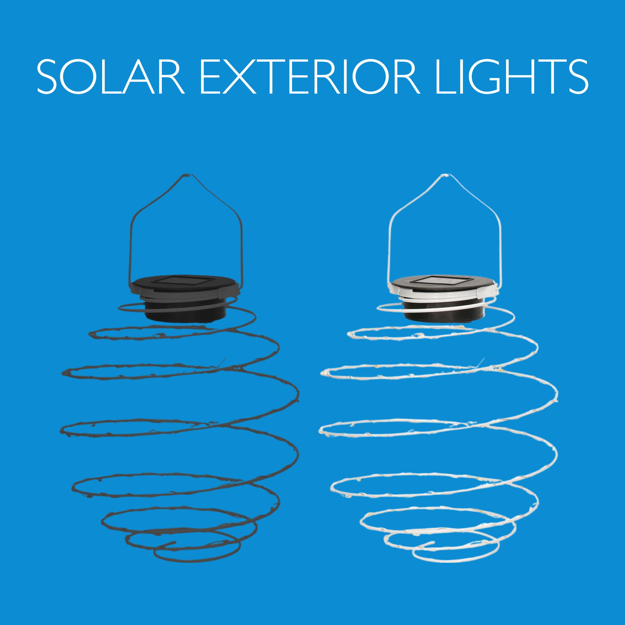 La Esencia Solarleuchten Außen, 2 Solarleuchten, Lichterkette Außen, Licht für Garten Terrasse Patio Balkon Camping Weihnachtsfeier, Warmes LED Licht, Wasserdichte Leuchten Außenbeleuchtung