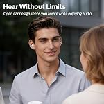 Monster AC220 Open Ear Clip-On Earbuds, Bluetooth 6.0 Wireless Headphones with 13mm Driver, AI-Enhanced Clear Calls, Lightweight Running Earbuds, 22H Playtime, IPX5 Waterproof, White