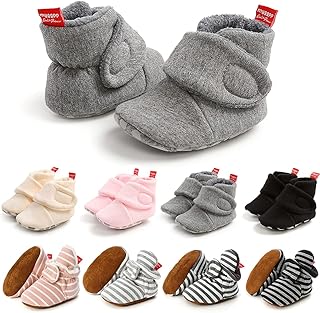 QWZban Baby Booties Infant Newborn Boys Girls Slippers Warm Crib Sock Shoes Indoor First Walker Prewalker