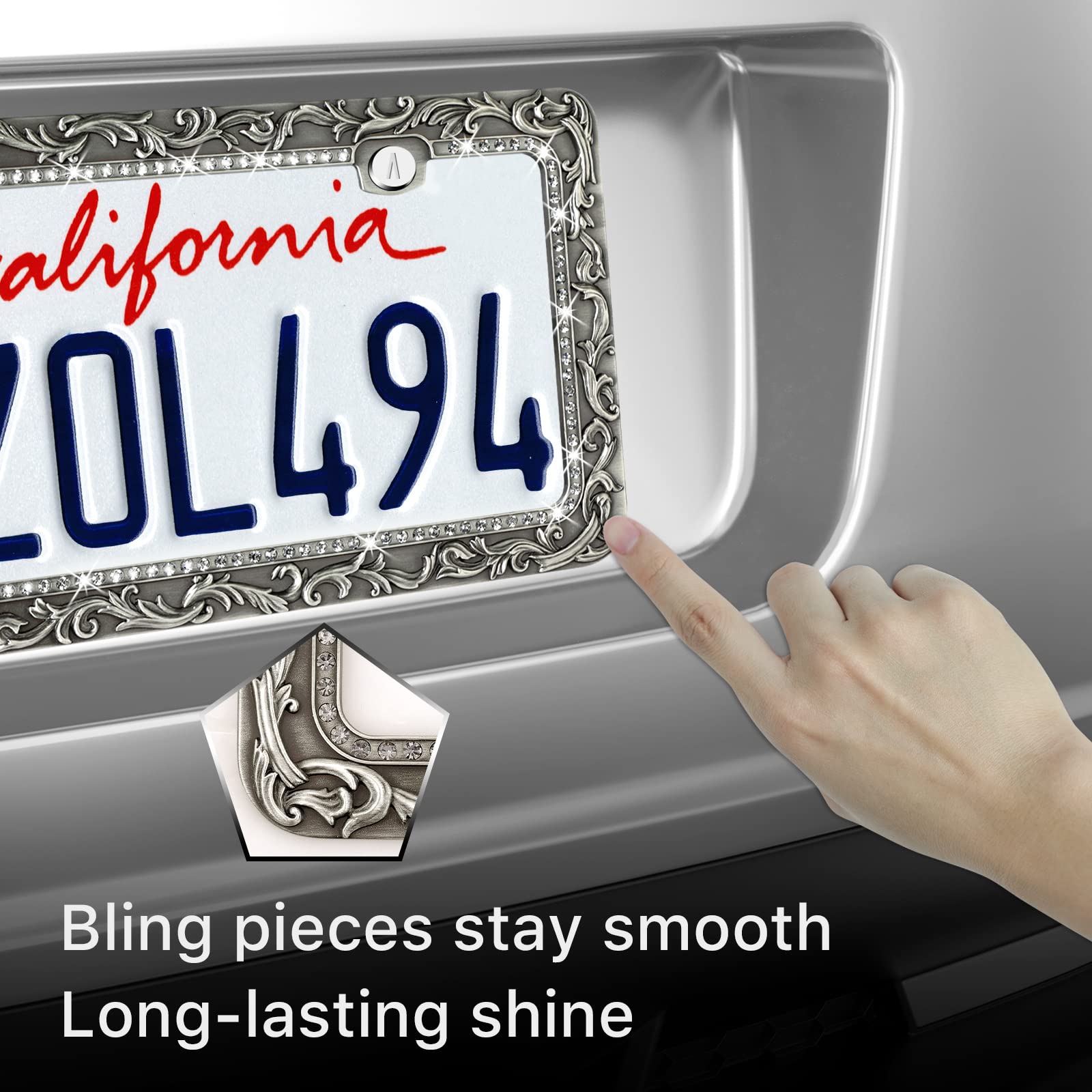 Amazon.com: Valor Metal Car License Plate Frames,Antique Old