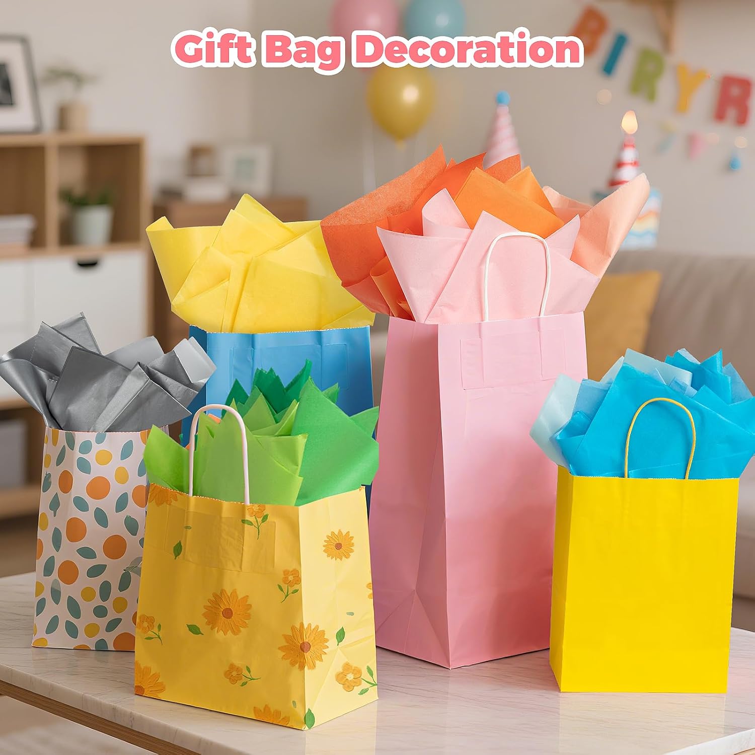 Simetufy 360 Sheets Assorted Colored Tissue Paper for Gift Bags, Rainbow 36 Colors 20 x 26 Inch Bulk for Crafts & Gift Wrapping, Mother's Day Christmas Birthday Wedding Holiday Decor, and DIY Project