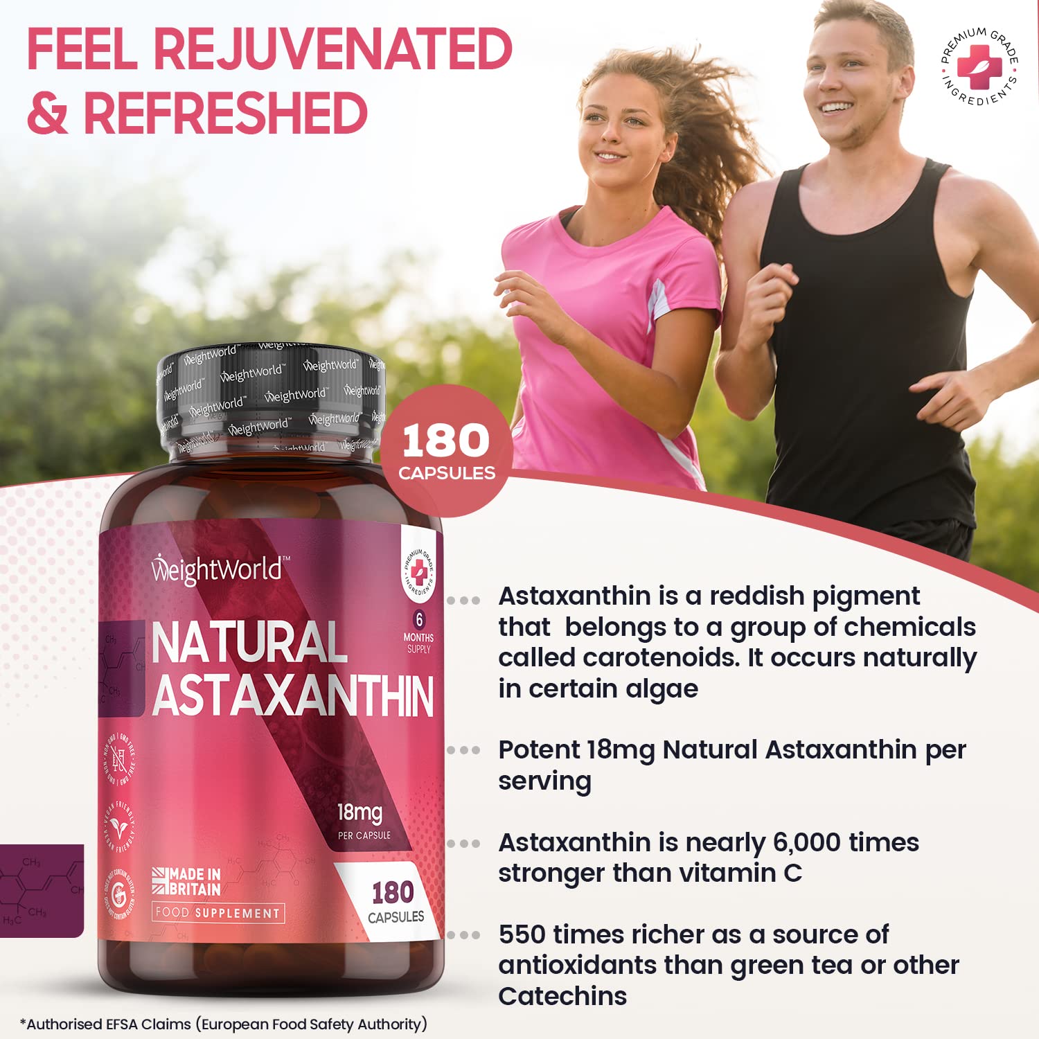 Astaxanthin 18mg 5 Oil 180 Vegan Astaxanthin Capsules (6 Months