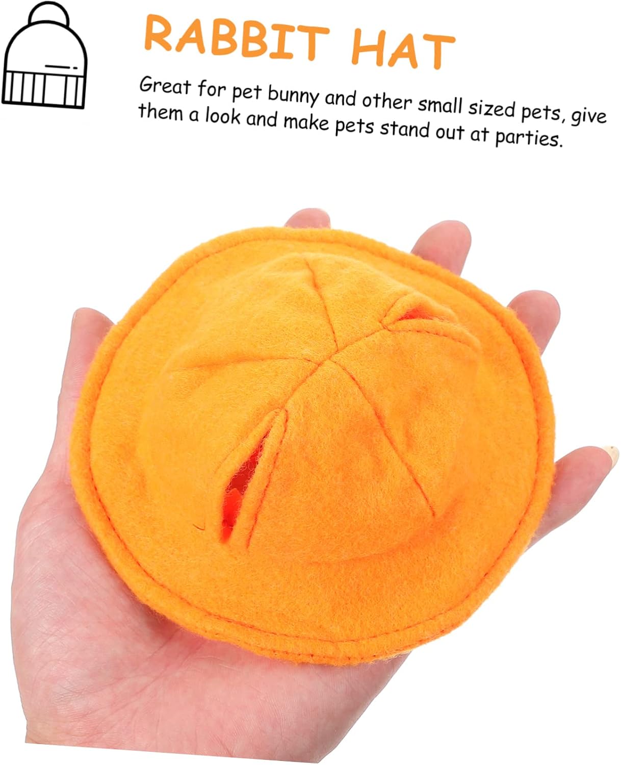 Bunny PET Costume Hat and Carrot Bag Decorative Orange image 2