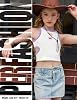 Perfashion ガールズ タンクトップ リブ編み ノースリーブ ダンス クロップトップ 子供用 アスレチック フィット 夏 4-13歳