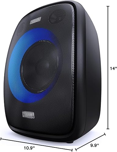 Miniatura 10 de DOSS PartyBoom - Altavoz Bluetooth fuerte con sonido estéreo de 60 W, sistema de 2.1 canales, graves intensos, espectáculo de luces, diseño a prueba