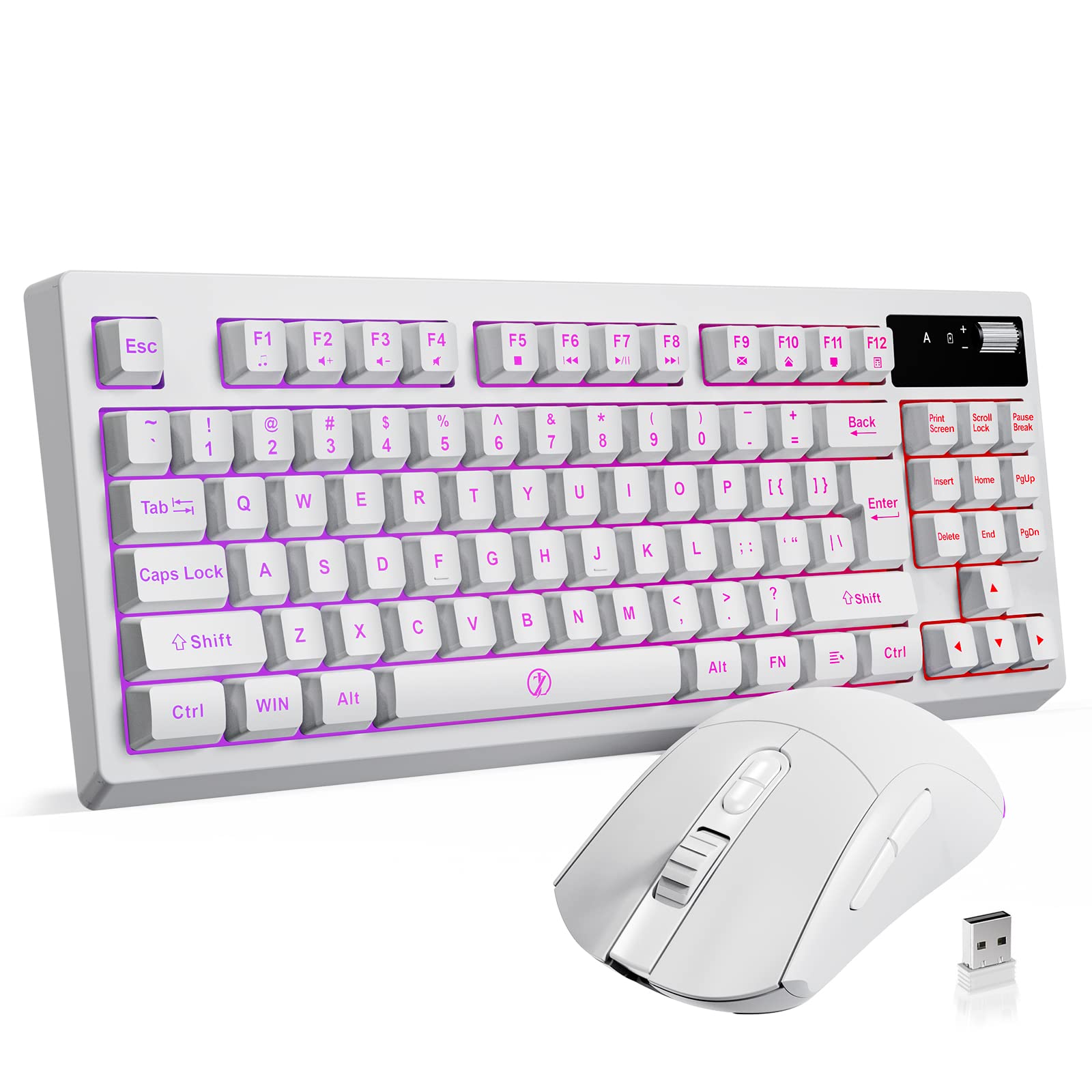Buy ZJFKSDYX C87 Wireless Gaming Keyboard and Mouse Combo with 87 Key