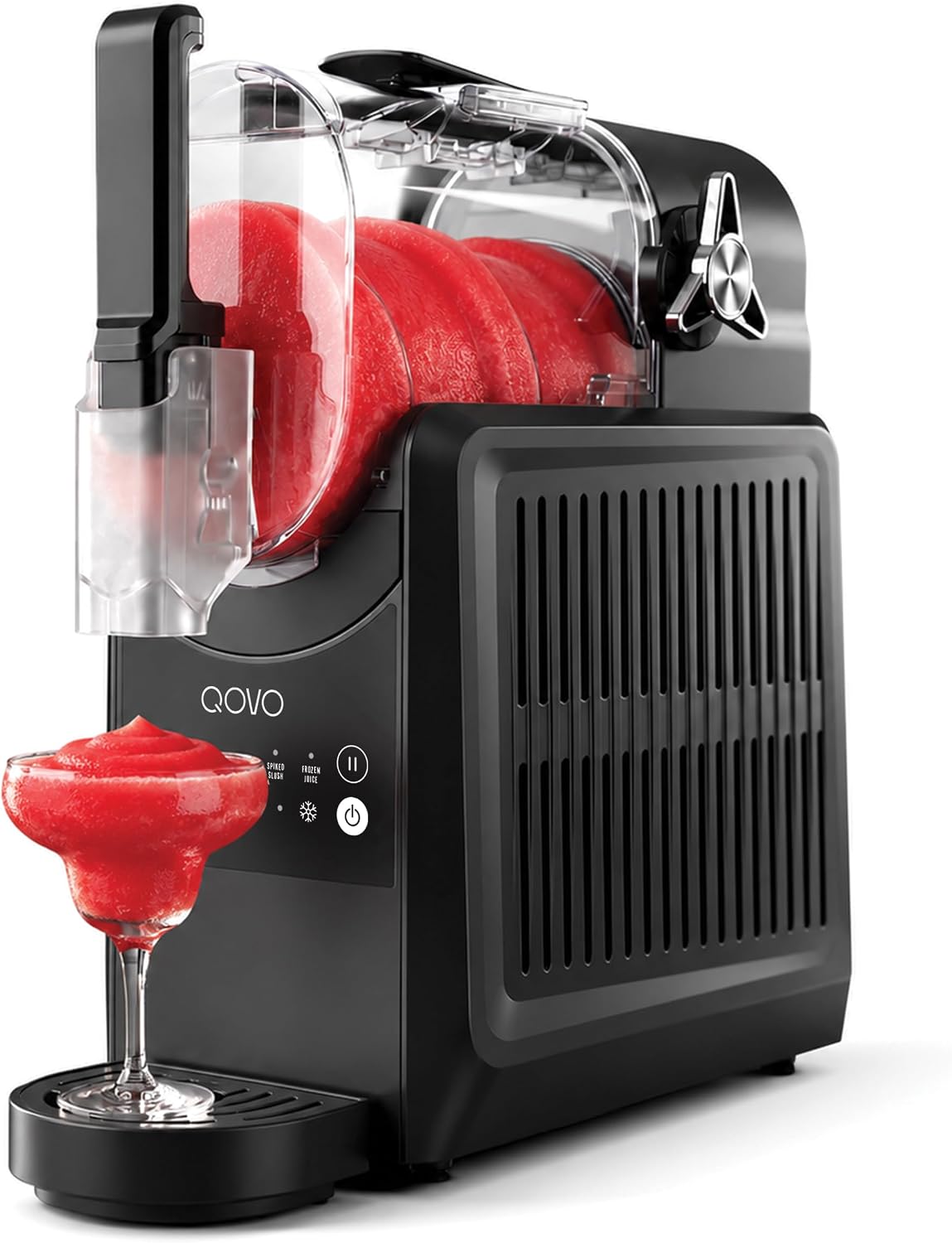 QOVO slush machine with 2 litre drum and pour handle