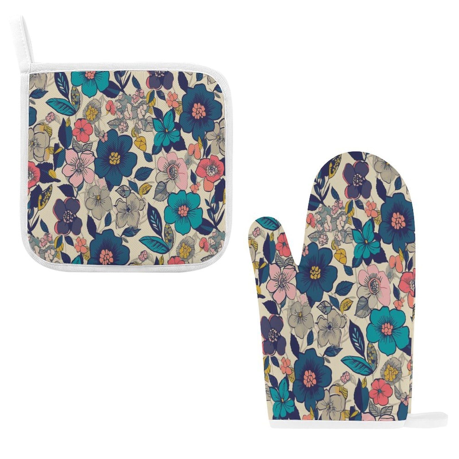 Fodpand Style Flowers2 Oven Mitts And Pot Holders Sets