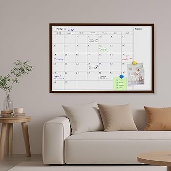 Amazon.com : Comix Dry Erase Calendar Whiteboard for Wall