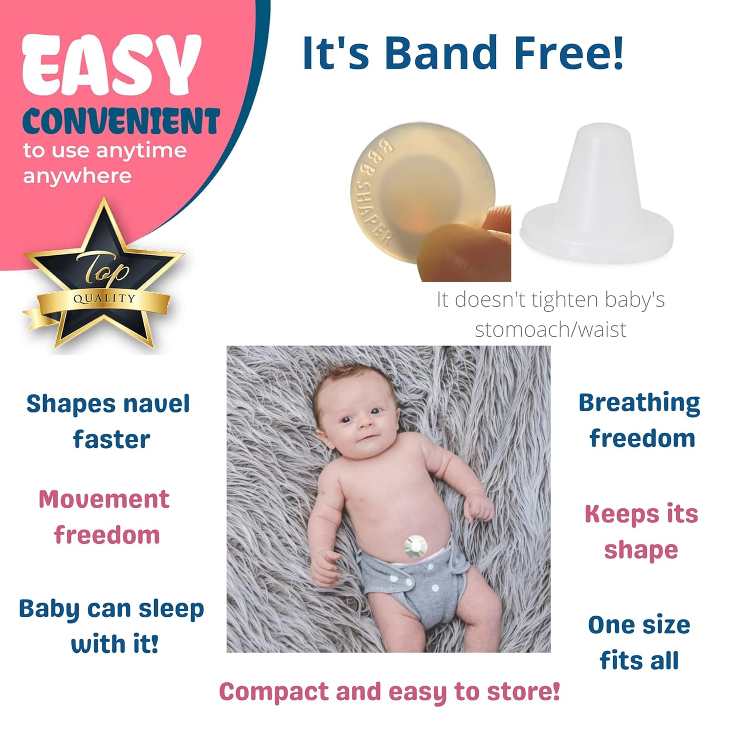 Kit: Plug, Patch Box 30 Units and Tape |Baby Belly Band|Baby First Aid Kit with Hernia Belt||Newborn Medical Kits| Wound Care Products