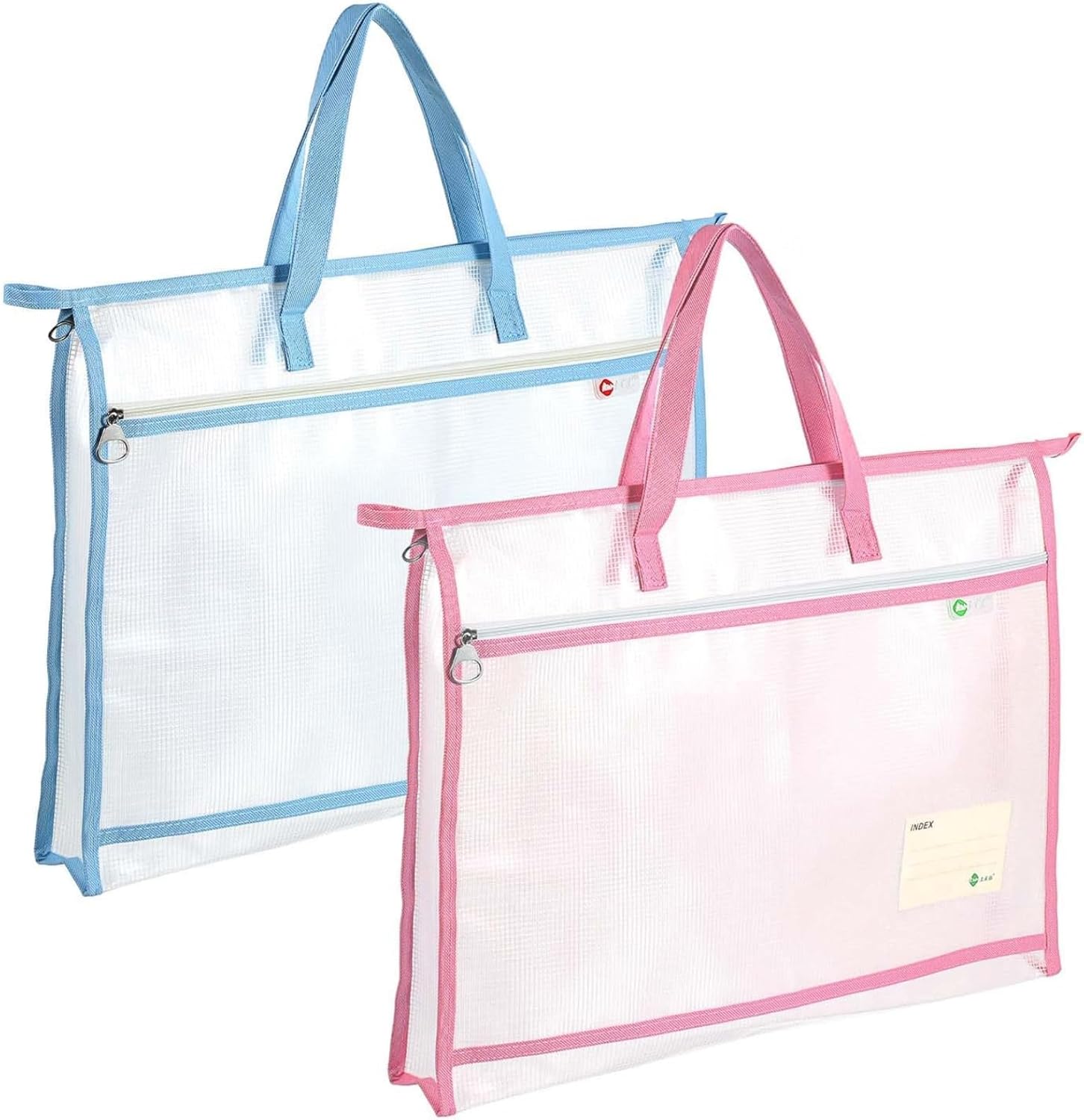 4 Pcs A3 Project Bag for Quilting Craft Storage for Quilters Clear Mesh Design Art Supply Bag Artwork Storage Organize for Artworks Charts and Teaching Material Multipurpose