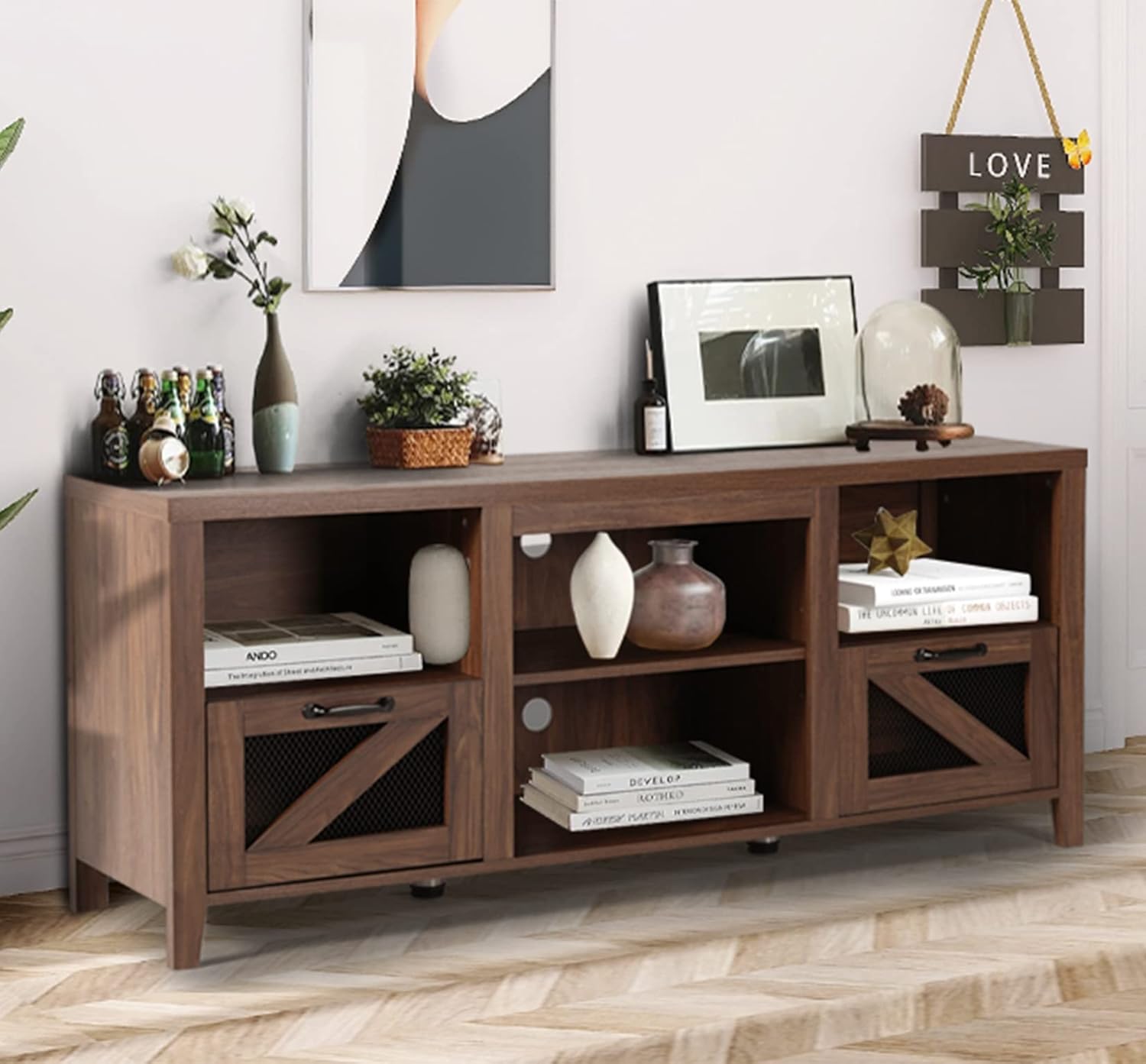 Buy GRAVFORCE Modern TV Stand for 55 Inch TV, 58 Mid Century