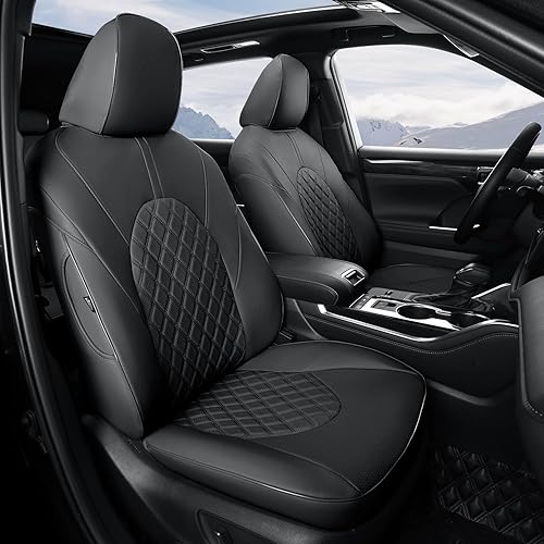 GIANT PANDA Juego completo de fundas de asiento de automóvil personalizadas para Toyota Highlander XLEXSELimitedPlatinumHybrid 2020 2021 2022 2023