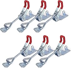 POWERTEC 6PK Toggle Clamp, 400 lbs Holding Capacity, 4002 Adjustable Pull Action Latch for Smoker, Tool Box, Woodworking Jigs and Fixtures, Cabinet, Tool box, Door (20312-P3)