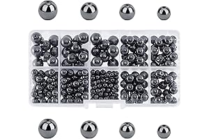 PH PandaHall 5mm Black Hematite Beads, 316 pcs Round Loose Beads Gemstone...