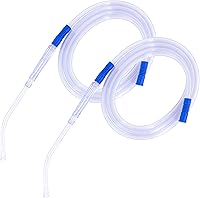 LINE2design Yankauer Oral Suction Tip with Vented Tubing - 2 Pack, Flexible Medical Suction Tool