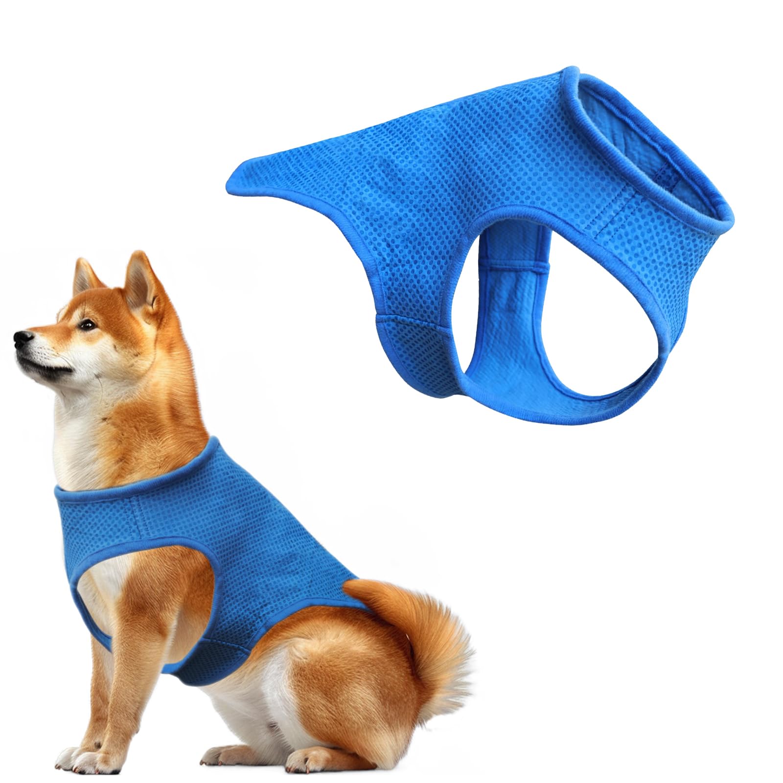 1PCS Dog Cooling Vest Dog Cool Coat Cooling Harness for Dogs Petty Cool Vest for Small Medium Large Dogs Summer Breathable (S)