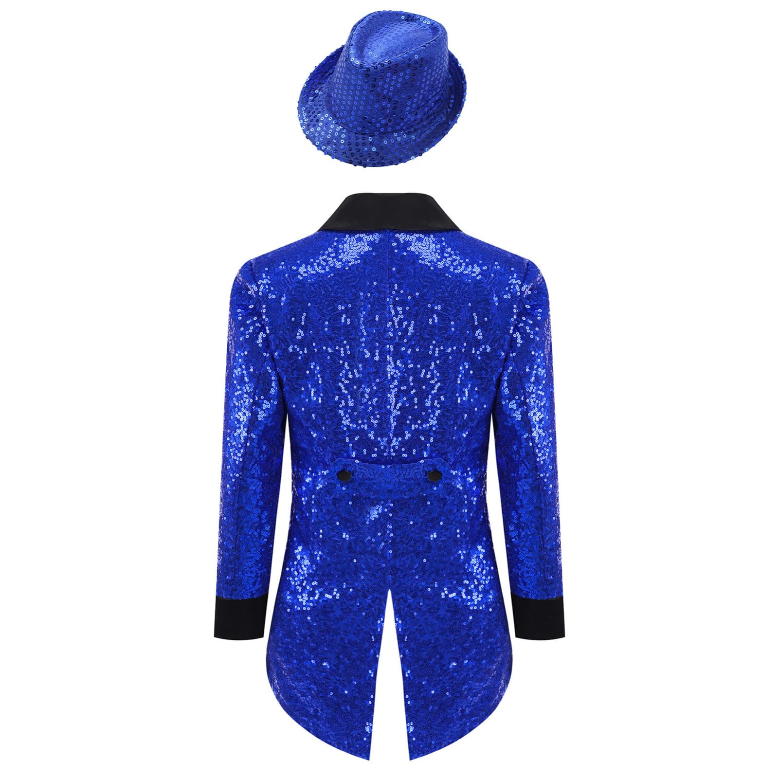 iEFiEL Kinder Smokingsjacke Elegant Jacket Sakko Jungs Festanzug Smoking Jacket Kostümzubehör Fedora-Hut Elegant Sakko Kinderanzug Party