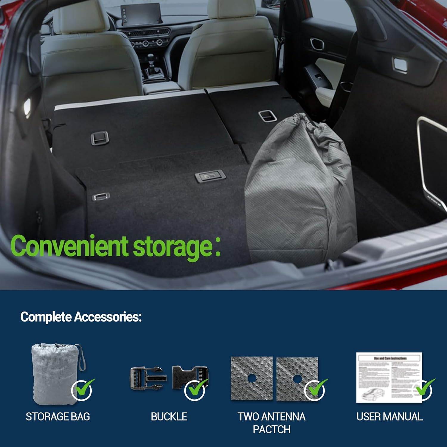 All Weather Waterproof SUV Car Cover, 7-Layer Non-Woven Cotton SUV Covers for Automobiles Car Snow Cover, Full Exterior Covers, Winter Rain Sun, Grey, Size SUV S3 207”-230”