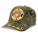 Armycrew Officially Licensed US Marine Corps Veteran Embroidered Cotton Baseball Cap