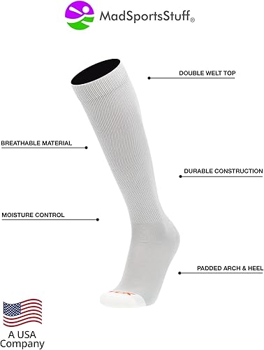 Miniatura 3 de MadSportsStuff - Combo de calcetines y cinturón de sóftbol o béisbol, tallas profesionales para jóvenes y adultos