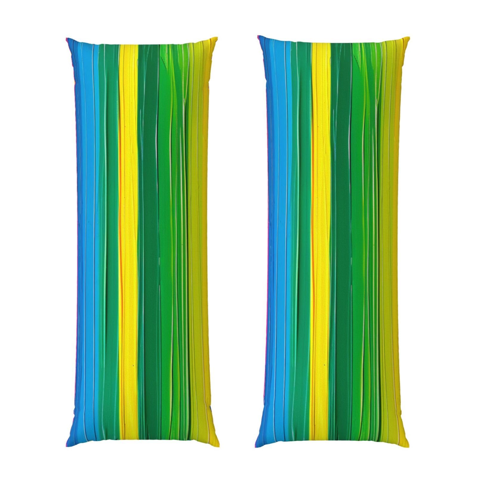 Body Pillow Cover 20x54 Inch, Rainbow Color stripe Print Long Lumbar Pillow Case with Zipper Long Body Pillowcase Decorative for Bed Sofa Bedroom
