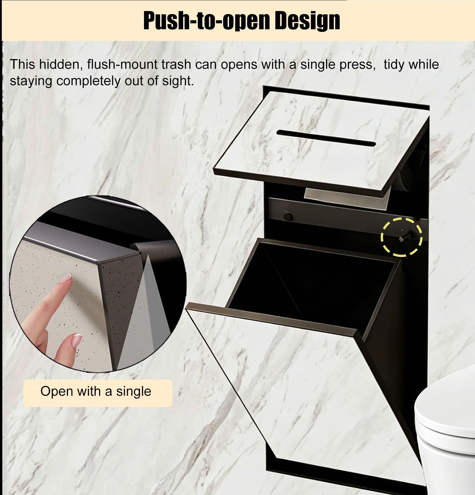 toilettenpapierhalter unterputz Versteckte WC Nischen Für Gewerbliche Und Private Duschen, Platzsparender 2 In 1 Papierhalter Mit Herausnehmbarem Abfalleimer, Duschschrank(Set of 2)