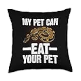 Ball Python Design For Men Women Snake Reptile Python Lover Throw Pillow