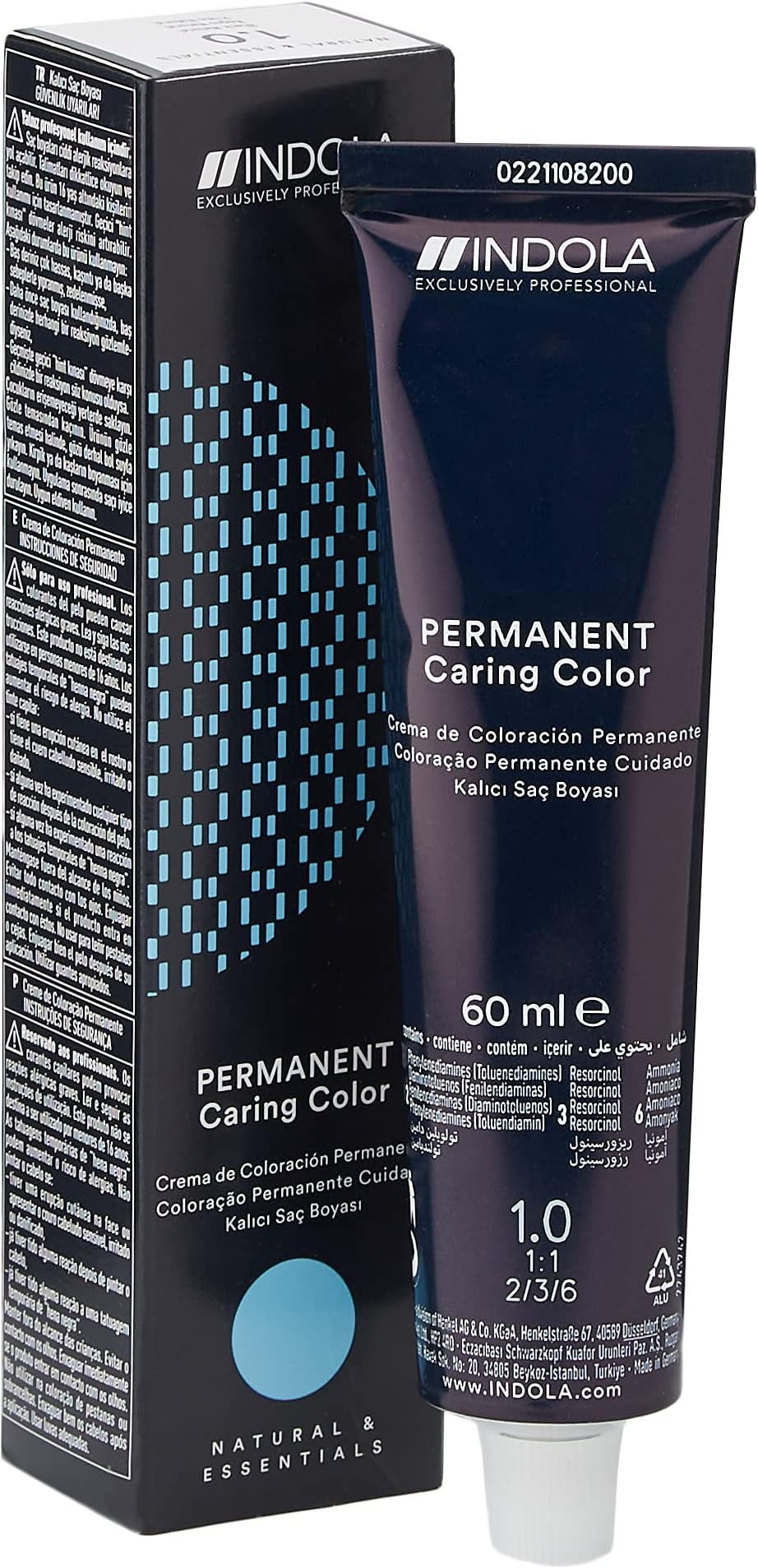 Indola PCC Permanent Hair Color, 1.0, 60 ml