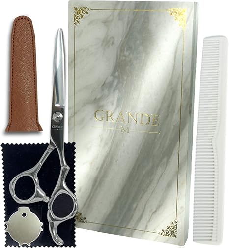 Amazon 美容師トップスタイリスト完全監修 プロのハサミ 散髪セット セルフカット 毛量調整 セット シザー 自宅カット プロ 家庭用 美容師 理容師 プロ 初心者仕様 Mgrandeエムグランデ カットバサミ エムグランデ ハサミ すきバサミ 通販