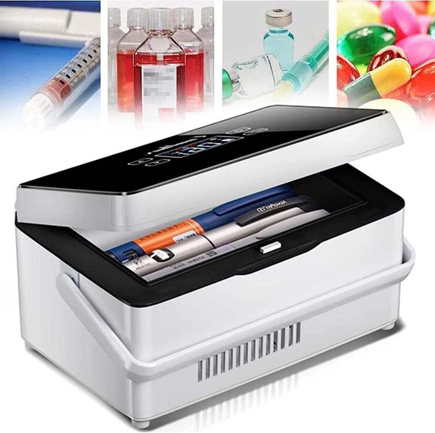 Sjdopulse Mini Drug Refrigerator, Medication Insulin Portable Cooler Intelligent Fridge With Large Refrigeration Space For Medical Cooler Bag For Travel
