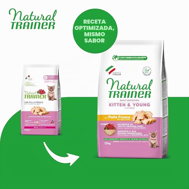 Foto 2 de 7 de Natural Trainer - Pienso para Gatitos Kitten con Pollo - 1,5kg