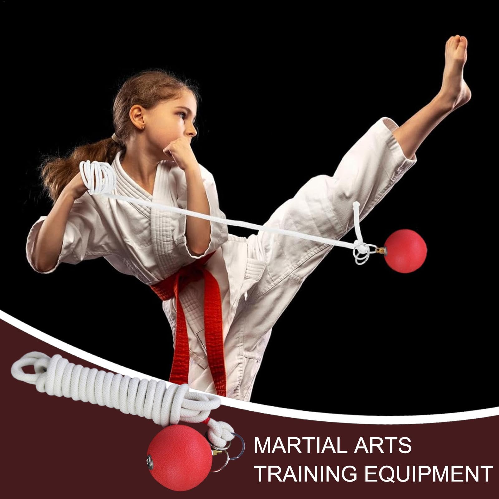 Rope Dart Hammer, Rubber Throw Practice, Martial Arts Equipment, Chinese Traditional Trainer, Flexible Training, 137.8 inches, Soft Training Equipment for Building Muscles